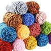 Soft Velvet Yarn, 100 g, Medium-Soft Craft Yarn (Dark Rose Red) view 2