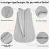 Unnivoll Baby Winter Sleeping Bag, 2.5 TOG, 18–24 Months, 90 cm, Gray view 3