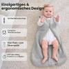 Unnivoll Baby Winter Sleeping Bag, 2.5 TOG, 18–24 Months, 90 cm, Gray view 4