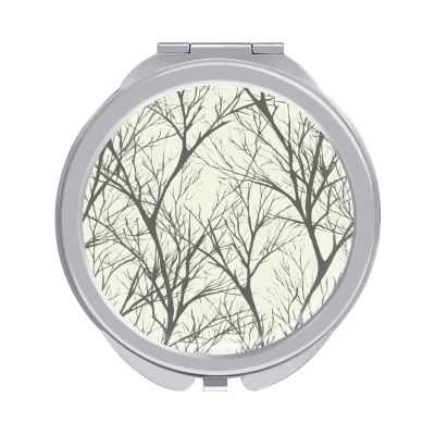LFDSEPYM Tree Branch Folding Travel Makeup Mirror, Double-Sided, 1x/2x Magnification, Round Compact Mirror
