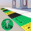 Vehicle Ramps, Curb Ramps, Threshold Ramps, Non-Slip Plastic Ramps for Doorways, Portable Wheelchair Ramps, Mobility Scooter Ramps (Yellow, 50 × 22 × 6 cm) view 4