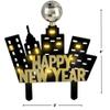 NYE Skyline Cake Topper, Light-Up, 5 x 6 in, Black and Gold view 2