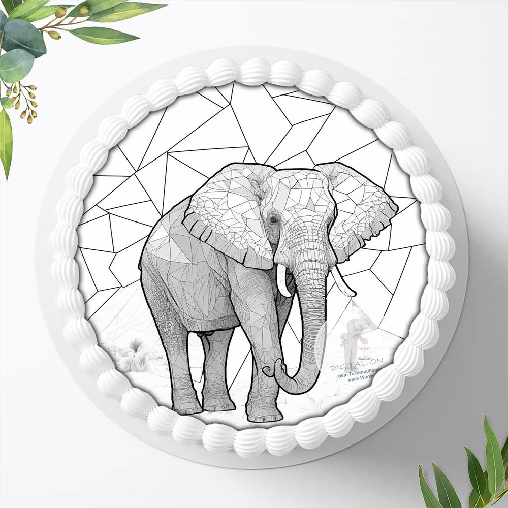 Safari Jungle Animals Edible Cake Image, Sugar Picture, Edible Photo Cake Topper 20 cm - 1281z