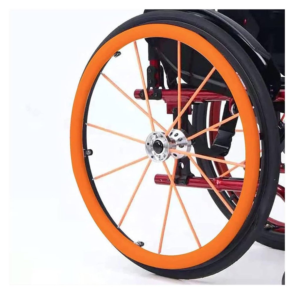 yinjieEUR Wheelchair Handrim Covers, Silicone Handrim Covers for Sport Wheelchairs with Rear Wheels (E-22, 22 Inch)