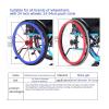 yinjieEUR Wheelchair Handrim Covers, Silicone Handrim Covers for Sport Wheelchairs with Rear Wheels (E-22, 22 Inch) view 2