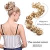 Messy Bun Hairpiece, 80 cm Synthetic Chignon, Ash Blonde view 3