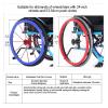 yinjieEUR Wheelchair Handrim Covers, Silicone Push-Rim Protector, G, 24 in (E-24 INCH) view 2