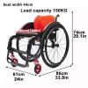 Sunyongfly Sport Wheelchair, Foldable Aluminum Wheelchair, Seat Width 44 cm view 2