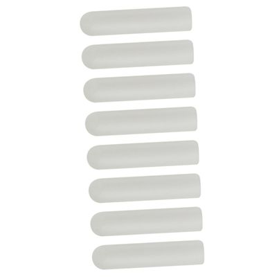 MOBUTOFU 8-Piece White Plastic Glow-in-the-Dark Shoelace Ends