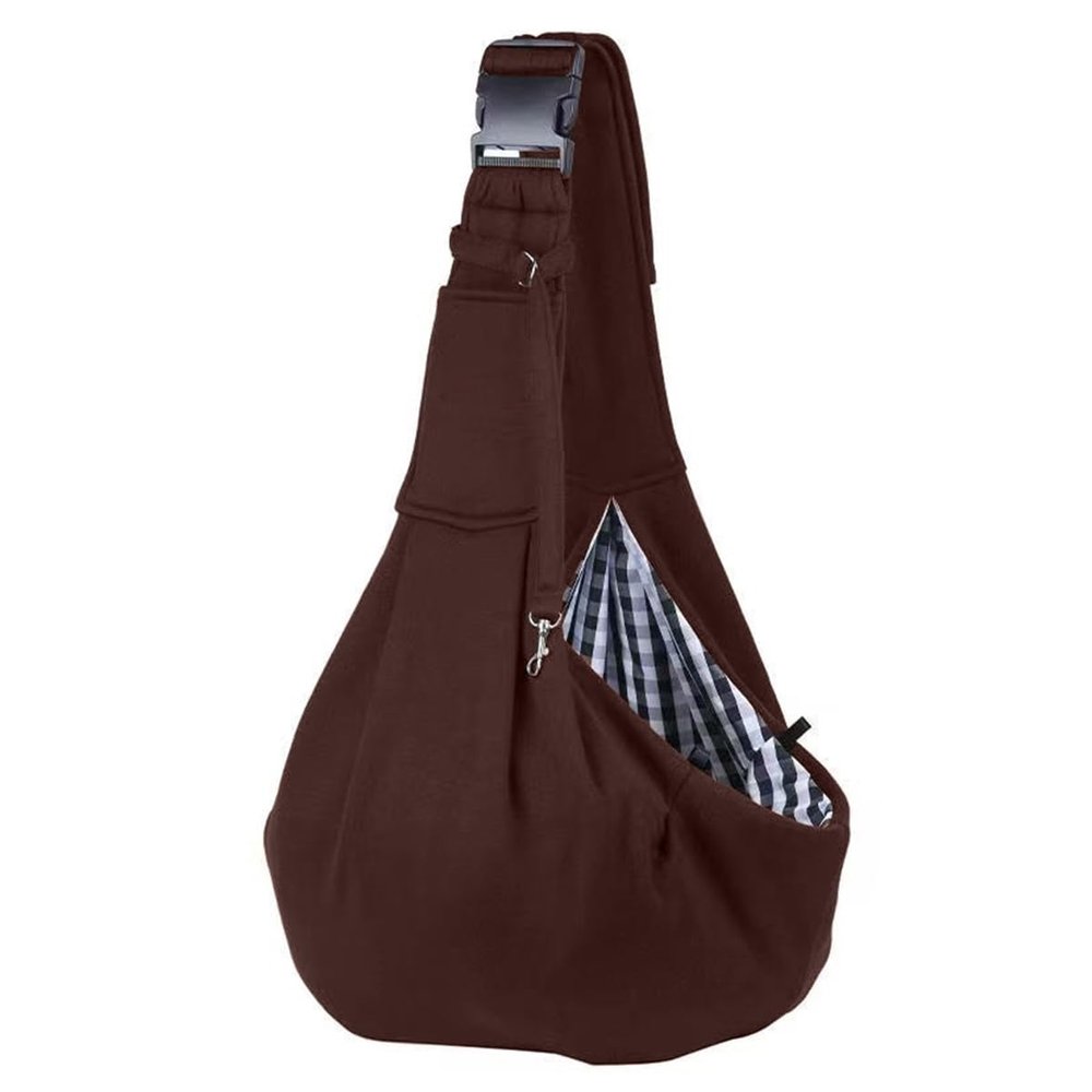 Folding Crossbody Pet Sling Carrier, Coffee