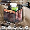 Sunset Sea Beach Running Horses Leather Car Trash Bin and Seat Back Organizer view 2