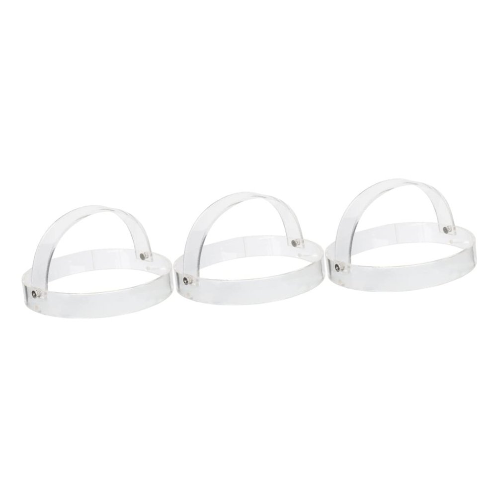 PRETYZOOM 3-Piece Clear Acrylic Hat and Wig Stands
