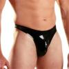 Men's Latex Briefs Thong - Transparent Black - S view 1