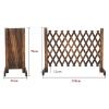 2-Piece Privacy Fence for Pets, Expandable Wooden Garden Trellis Fence view 2