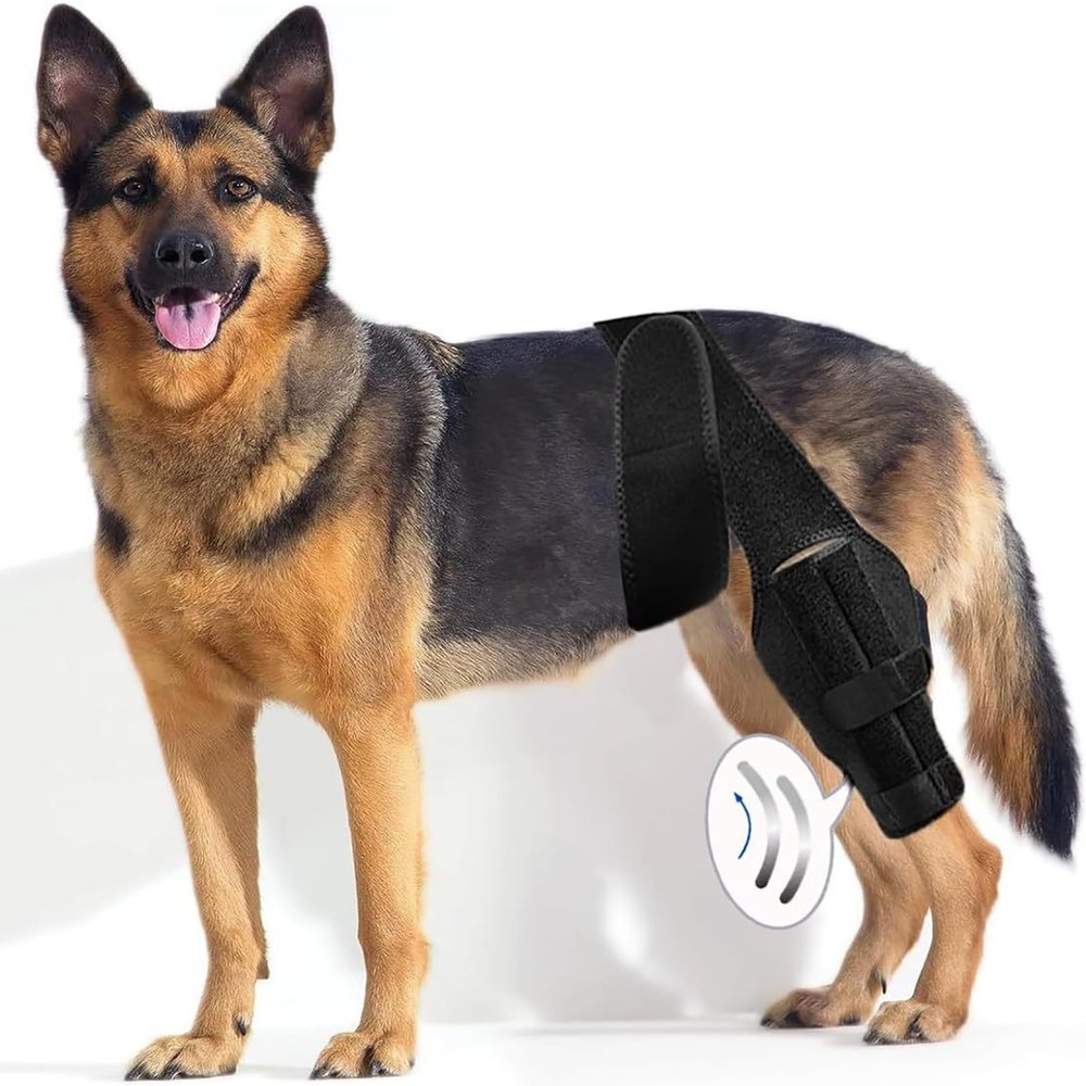 Dog Knee and Elbow Brace for Front or Hind Legs, ACL Injury Support, Size S