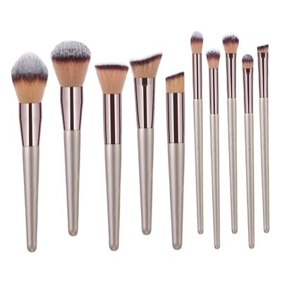 Beatifufu 10-Piece Makeup Brush Set with Nylon Bristles for Contouring and Shading