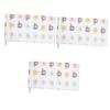Abaodam 3-Piece Cotton Washcloths, Soft Absorbent Burp Cloths, Cartoon Design view 1