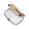 Rectangular Metal Pill Organizer with 3 Compartments, Mirror, and Waterproof Case for Travel view 3