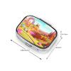 Rectangular Metal Pill Organizer with 3 Compartments, Mirror, and Waterproof Case for Travel view 4