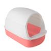 Covered Cat Litter Box, Removable, Easy to Clean, Portable, Pink view 1