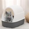 Covered Cat Litter Box, Removable, Easy to Clean, Portable, Pink view 3