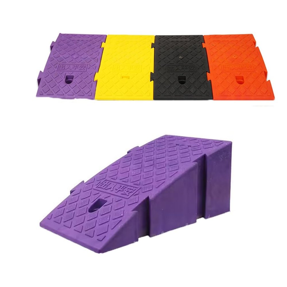 DHNDSDP H-16/20 cm Plastic Ramp, Anti-Slip Threshold Ramp, Red, 20 cm