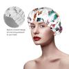 Funny Christmas Elf Shower Cap with Elastic Band, Waterproof, Double-Layer, Reusable, with Ear Protection view 4