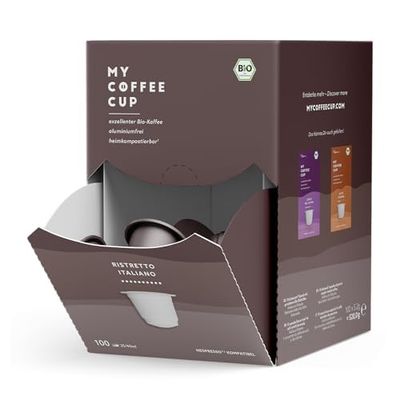 My Coffee Cup MEGA BOX RISTRETTO ITALIANO Organic Coffee Capsules, 100 Count