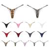 Women's Low-Rise Double-Layer Open Thong Bikini Briefs view 4