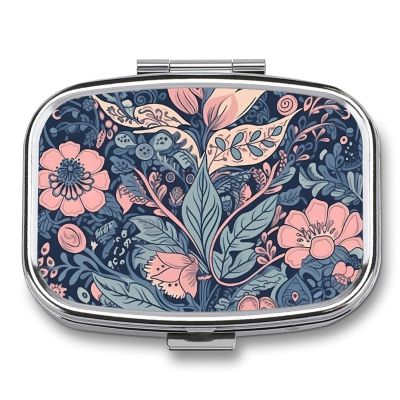 Weekly Pill Organizer for Women - Pink Floral