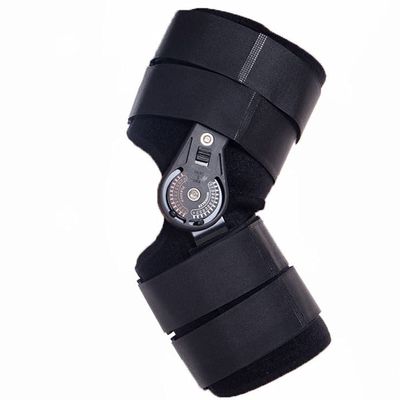 XDAWQP Hinged Knee Brace, Adjustable Knee Support for Left or Right Leg, Size L