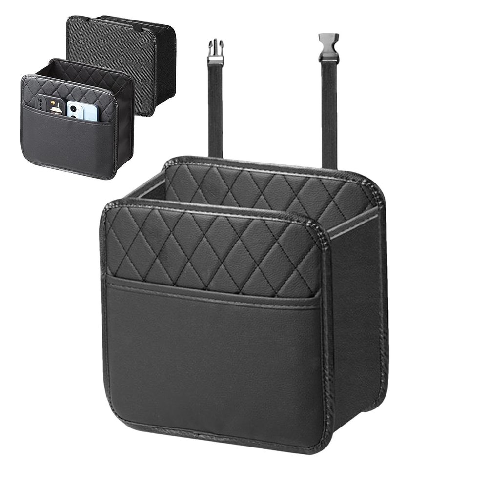 Car Seat Backrest Organizer Bag, PU Leather