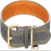 Flamingo Virginia Dog Collar, Gray, L, 43–53 cm, 25 mm – With Ring for ID Tag – Stitched for Extra Strength view 1