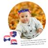 BESTonZON 3-Piece Infant Ear Headbands, American Flag view 2