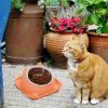 Elevated Cat Bowl, Slanted Stainless Steel Pet Dish view 4