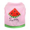 Budiniao Summer Vest for Dogs - Watermelon Letter Hoodie, Pink Green, XS view 1
