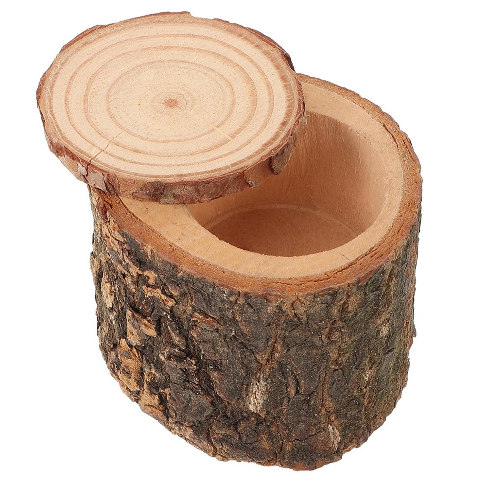 Small Wooden Food Bowl with Lid for Hamsters and Small Pets
