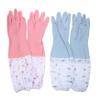 2 Pairs of Lined Rubber Dishwashing Gloves, Non-Slip view 1