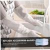 2 Pairs of Lined Rubber Dishwashing Gloves, Non-Slip view 3