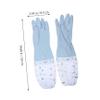 2 Pairs of Lined Rubber Dishwashing Gloves, Non-Slip view 4