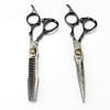 6-Inch Professional Black Damascus Steel Tiger-Head Haircutting Scissors view 1