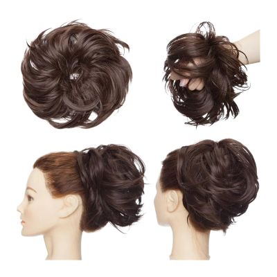 Synthetic Messy Bun Chignon Hairpiece with Elastic Band, 85 g