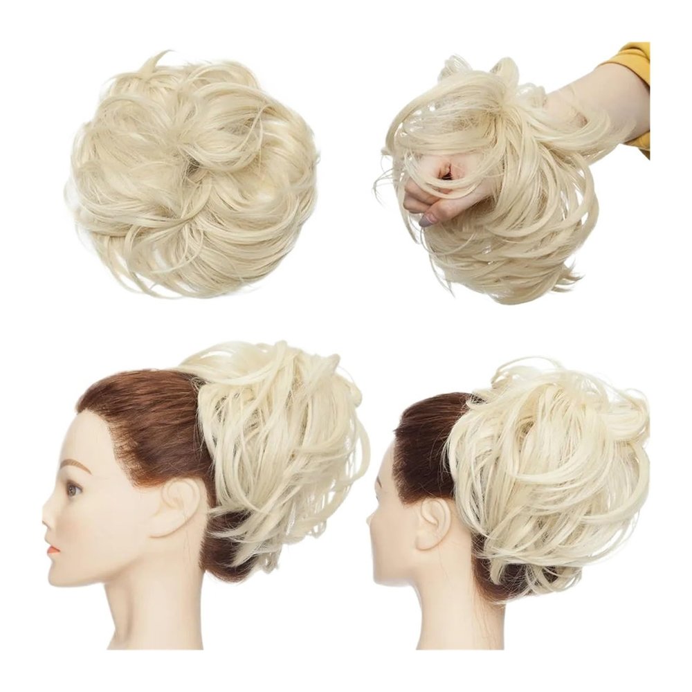 Synthetic Fluffy Chignon Hairpiece with Elastic Band, Messy Bun, Ponytail, 85 g (1836)