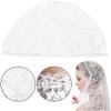Zghhc Floral Mantilla Bridal Veil with Headband view 3