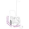 vidaXL Bicycle Dog Trailer Yellow and Black Oxford Fabric & Iron view 3