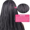 Wavy-End Wig for Black Women, 26-Inch Synthetic Braided Twist Wig, 1B-27 view 2