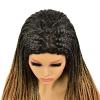 Wavy-End Wig for Black Women, 26-Inch Synthetic Braided Twist Wig, 1B-27 view 3