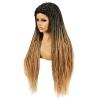 Wavy-End Wig for Black Women, 26-Inch Synthetic Braided Twist Wig, 1B-27 view 4