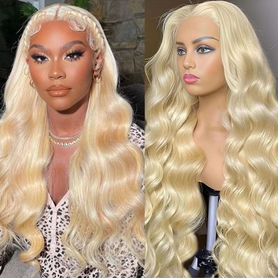 Blonde Human Hair Wig, 20 Inches