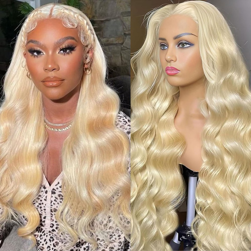 Blonde Human Hair Wig, 20 Inches